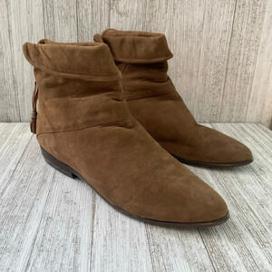 Buskens suede ankle boots Size 8 color mocha brown
